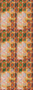 2019 Noel 'i, kar tanesi, yeni yıl. Turuncu renklerde ve altın elementlerle klasik, dikişsiz desen.