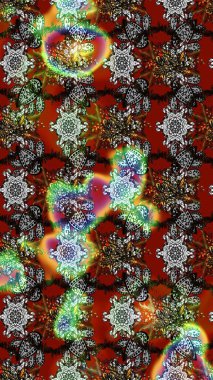 Süslü kumaş deseni. Renkli Bahar Teması eskiz kalıbı. Raster illüstrasyonundaki çiçek desenli çizim. Düz Çiçek Elementleri Tasarımı.