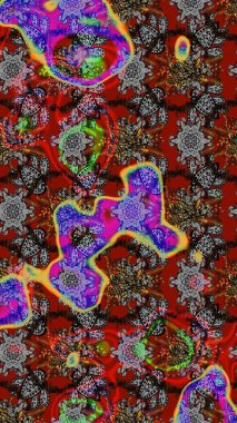 Raster Moda kumaş deseni. Şirin çiçekler. Çizgi çizimi deseni.