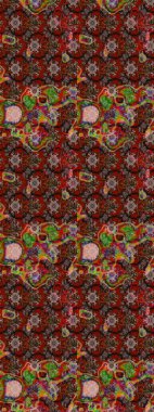 Raster illüstrasyonu. Robot resim. Küçük çiçekte sevimli çiçek deseni var..