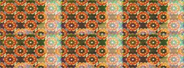 Kahverengi renklerde, altın elementli, pürüzsüz bir desen. Şam tasarım için kusursuz desen.