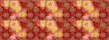 Suluboya etkisi. Organik elementler. Botanik kusursuz desen. Raster deseni.