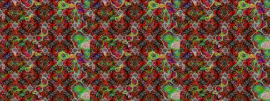 Çiçekli karalama şeklinde Raster çiçek deseni. Renkli çiçekler. Nazik, narin çiçek arkaplanı.