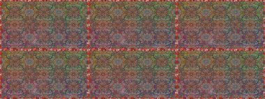 Raster illüstrasyonu. Klasik çiçek tasarımı elementleri. Kahverengi ve gri kıvırcık çiçekler kahverengi ve gri renklerde.