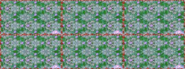 Düz Çiçek Elementleri Tasarımı. Yeşil ve nötr renklerde şirin çiçek desenleri. Raster Modaya uygun kumaş deseni. Renkli Bahar Teması Kusursuz Arkaplan.