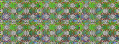 Modaya uygun kumaş deseni. Renkli Yaz Temalı Kusursuz Arkaplan. Sevimli çiçek raster deseni. Düz Çiçek Elementleri Tasarımı.