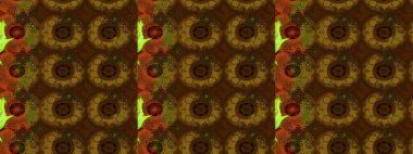 Çiçekli çiçek deseni, suluboya. Kahverengi ve mor renkli çiçekler. Renkli Bahar Teması eskiz kalıbı. Düz Çiçek Elementleri Tasarımı. Raster illüstrasyonu.