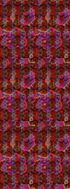 Raster hisseleri. Eskiz arkaplan modeli. Suluboya, elle çizilmiş. Çiçekler kahverengi ve kırmızıda.