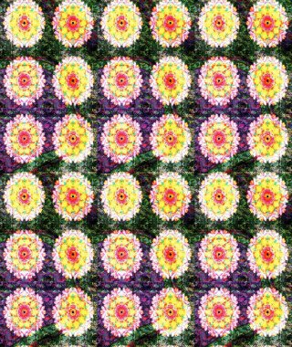 Kabile sanatı boho baskısı, klasik çiçek arkaplanı. Arkaplan dokusu, duvar kağıdı, sarı ve yeşil renkli çiçek teması. Soyut etnik raster çizim kalıbı.