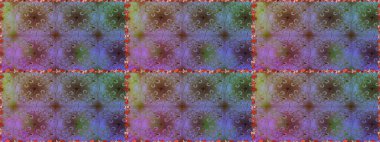 Raster illüstrasyonu. Raster illüstrasyonu. Kahverengi ve mor renkli çiçekler. Kusursuz çiçek deseni. Asya tekstil tarzında.