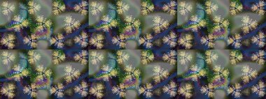 Raster düz çiçek çizim deseni. Gri ve yeşil renkli çiçekler. Tasarım hediye paketi, tebrik kartları, posterler ve afiş tasarımı.