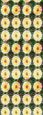 Suluboya çizim kalıbı. Çiçekler suluboya tarzında yeşil renkte. Çiçek izi.