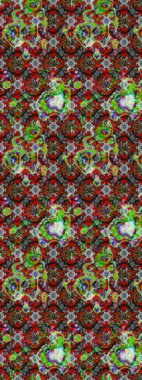 Çiçekli yumuşak bir eskiz şekli. Raster illüstrasyonu. Kahverengi ve kırmızı renklerde bahar çiçekleri. Raster çiçekleri klasik tarzda resmedilir..