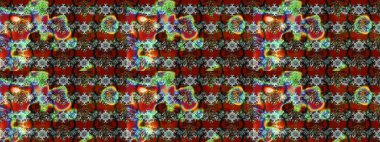 Çiçekli karalama şeklinde Raster çiçek deseni. Yumuşak, bahar çiçekli arka plan. Kırmızı ve kahverengi renkte çiçekler.