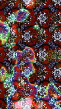 Kahverengi ve kırmızı renklerde bahar çiçekleri. Raster illüstrasyonu. Raster çiçekleri klasik tarzda çizilmiş. Çiçekli yumuşak çizim deseni.