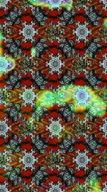 Klasik taslak çizimi. Çiçeksel kahverengi ve gri çizim deseni. Raster çiçek izi..