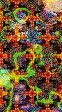 Siyah ve kahverengi renkte çiçekler. Yumuşak, yaz çiçekli arka plan. Raster çiçek desenli ve çiçekli..