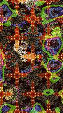 Raster çiçek desenli çiçek deseni, yapraklar, dekoratif elementler, sıçrama, lekeler, el çizimi kontur çizgileri ve Doodle çizim stili, grafik raster çizim çizimi.