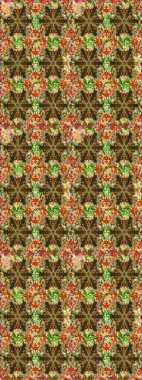 Raster oryantal süs. Kusursuz altın desen. Altın elementlerle kahverengi renklerde altın desen.