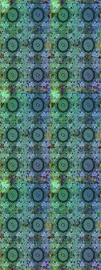 Paisleys zarif çiçek desenli dikdörtgen arka plan duvar kâğıdı illüstrasyonuyla klasik stil güzel modern 3D çizgi sanat altın ve mavi desenli çiçek yaprakları ve süslemeleri..