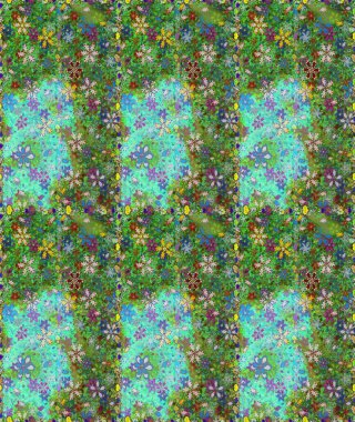 Çiçekler suluboya seamless modeli. Raster şık kumaş deseni.