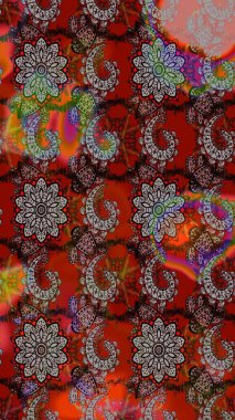 El çizimi Raster çizimi. Çizim çiçek deseni duvar kağıdı, web sitesi arka planı, ambalaj kağıdı, davetiye, broşür, afiş veya web sitesi için kullanılabilir. Karalama elementleri.