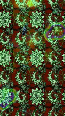 Çiçekli karalama şeklinde Raster çiçek deseni. Raster illüstrasyonu. Nazikçe, rengarenk bahar çiçekleri.