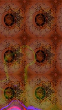 Raster illüstrasyonu. Çiçek desenli çizim. Asya tekstil tarzında. Renkli Bahar Teması eskiz kalıbı. Düz Çiçek Elementleri Tasarımı. Renkli çiçekler.