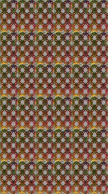 Küçük çiçekteki sevimli çiçek deseni. Kahverengi ve gri renkte çiçekler.