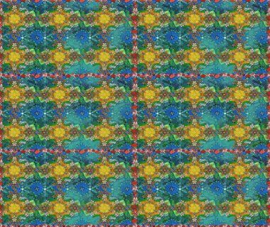 Tekstil ve kapak tasarımı için mükemmel. Doodle tarzı. Mavi ve yeşil renkli çiçekler. Renkli mavi ve yeşil pürüzsüz desen. El çizimi pürüzsüz sonbahar çiçekleri deseni.