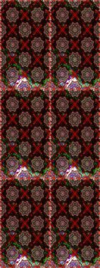 Sabıka fotoğraflarında, bebek kıyafetlerinde, duvar kâğıtlarında, paket kutularında falan kullanılabilir. Zarif, parlak ve pürüzsüz siyah ve kahverengi çiçek desenli tasarım.