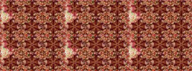 Raster illüstrasyonu. Raster altın desen. Kusursuz altın desenli bukleler. Altın elementli kahverengi renkler. Doğu tarzı arabesk.