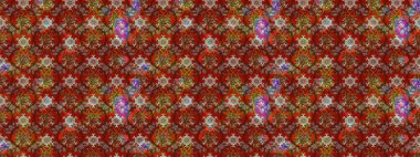 Vadinin renkleri. Soyut etnik raster çizim kalıbı. Çiçekler..