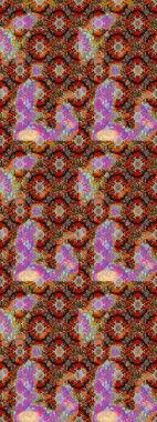 Kahverengi, bej ve kırmızı renkte çiçekler. Hediye ambalaj kağıdı, tebrik kartları, posterler ve pankart tasarımı. Raster düz çiçek çizim deseni.