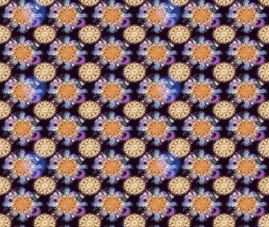 Siyah renklerde. 3D çiçekler, eskiz. Raster illüstrasyonu.