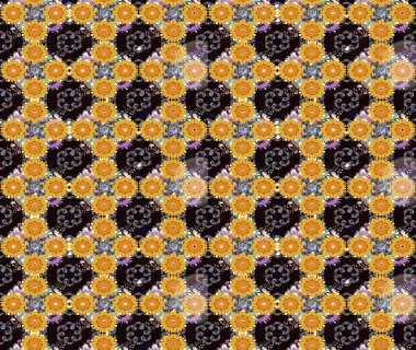 Raster illüstrasyonu. Tekstil veya kitap kapakları, imalat, duvar kağıtları, baskı, hediye paketi ve yapıştırma kitabı için çiçek eskizi geçmişi. Küçük ölçekli çiçeklerdeki basit sevimli desen.