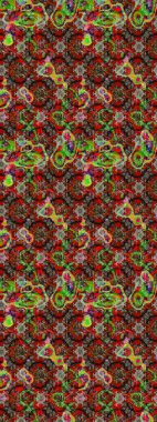 Kırmızı renkte çiçekler. Raster illüstrasyonunda çiçek deseni çizimi.