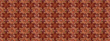 Altın desenli çiçek dekoru. Kırmızı renklerde altın element. Doğu tarzı element. Çizgi sanatı tasarım şablonu için kusursuz sınır. Davetiyeler, kartlar, web sayfası için Raster illüstrasyonu.