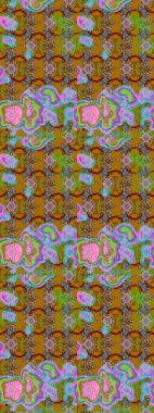 Renkli çiçekler. Raster illüstrasyonundaki çiçek desenli çizim. Renkli Bahar Teması eskiz kalıbı. Düz Çiçek Elementleri Tasarımı.