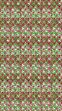 Renkli Bahar Temalı Kusursuz Arkaplan. Düz Çiçek Elementleri Tasarımı. Sevimli çiçek raster deseni. Pembe ve yeşil renkte çiçekler.