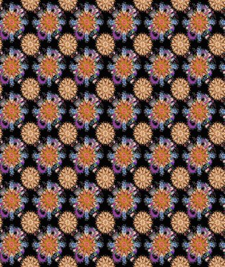 Renkli Yaz Temalı eskiz kalıbı. Modaya uygun kumaş deseni. Sevimli çiçek raster deseni. Düz Çiçek Elementleri Tasarımı.