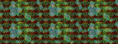 Raster illüstrasyonu. Çizim çiçek deseni duvar kâğıdı olarak kullanılabilir. Renkli çiçekler.