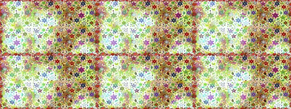 Raster illüstrasyonu. Küçük çiçekli şirin bir desen. Çiçek ve yapraklı çiçek deseni.