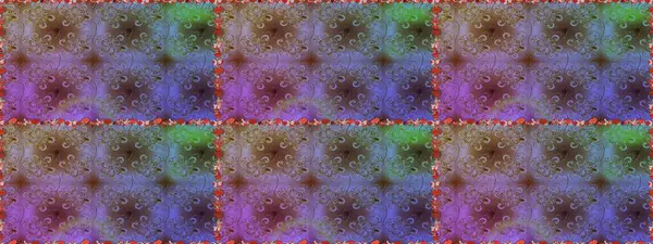 Çiçekli karalama şeklinde Raster çiçek deseni. Kahverengi ve mor renkli çiçekler. Yumuşak, bahar çiçekli arka plan.