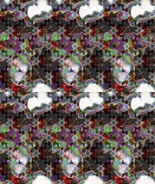 Kumaş, duvar kağıdı ve kağıt üzerine baskı yapmak için gelişen arka plan. Raster illüstrasyonu. Eski usul küçük çiçekli şirin bir eskiz deseni. Moda arka planında parlak buketler.