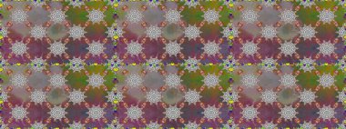 Gri ve kahverengi renklerde parlak çiçekli halı ile kusursuz desen.