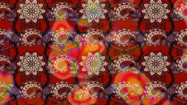 Çiçekler suluboya tarzında kırmızı ve kahverengi renklerde. Kırmızı ve kahverengi renkte çiçekler olan çiçek deseni çiz.