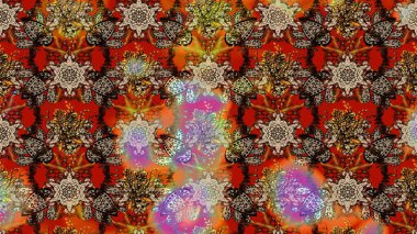 Raster illüstrasyonu. Küçük çiçekteki sevimli çiçek deseni. Çizim.