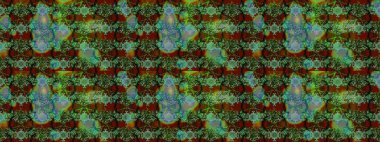 Raster illüstrasyonu. Çizim çiçek deseni duvar kâğıdı olarak kullanılabilir. Renkli çiçekler.