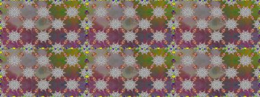 Gri ve kahverengi renklerde parlak çiçekli halı ile kusursuz desen.